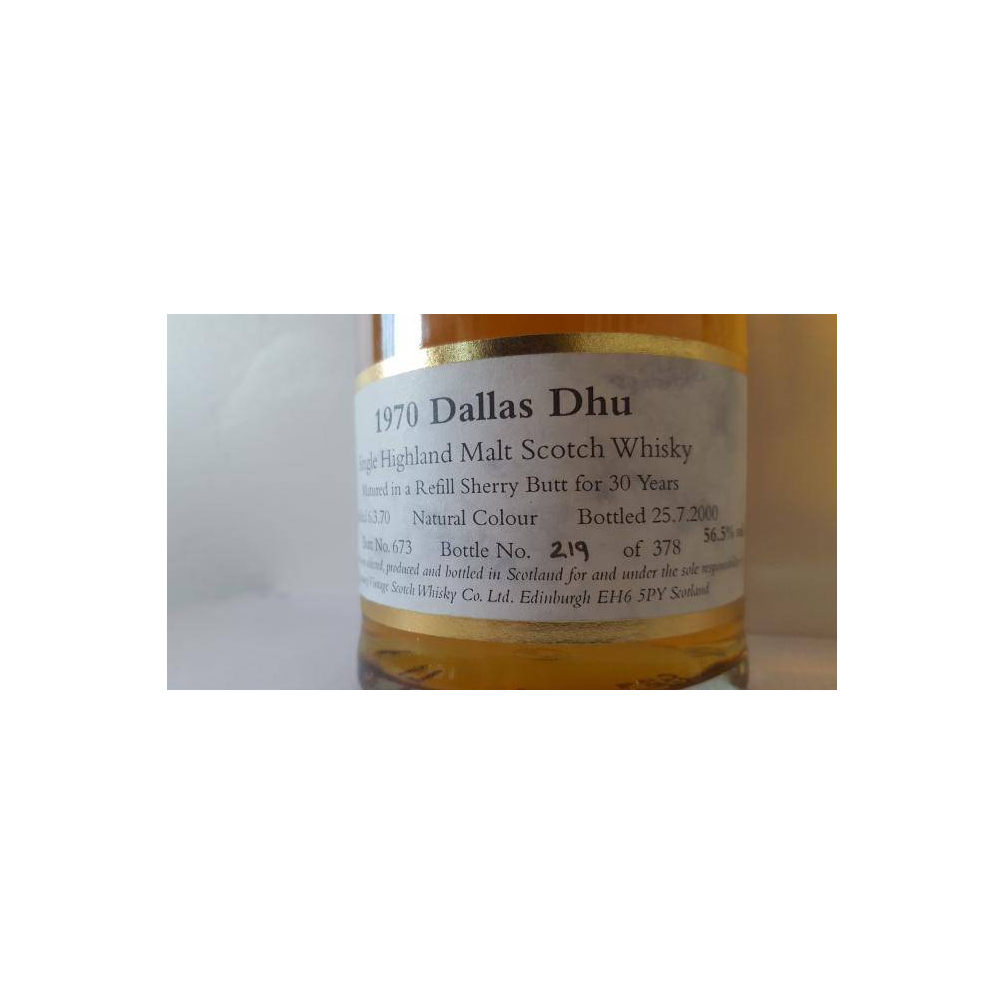 Dallas Dhu 1970 30 Years Single Malt Whisky 2