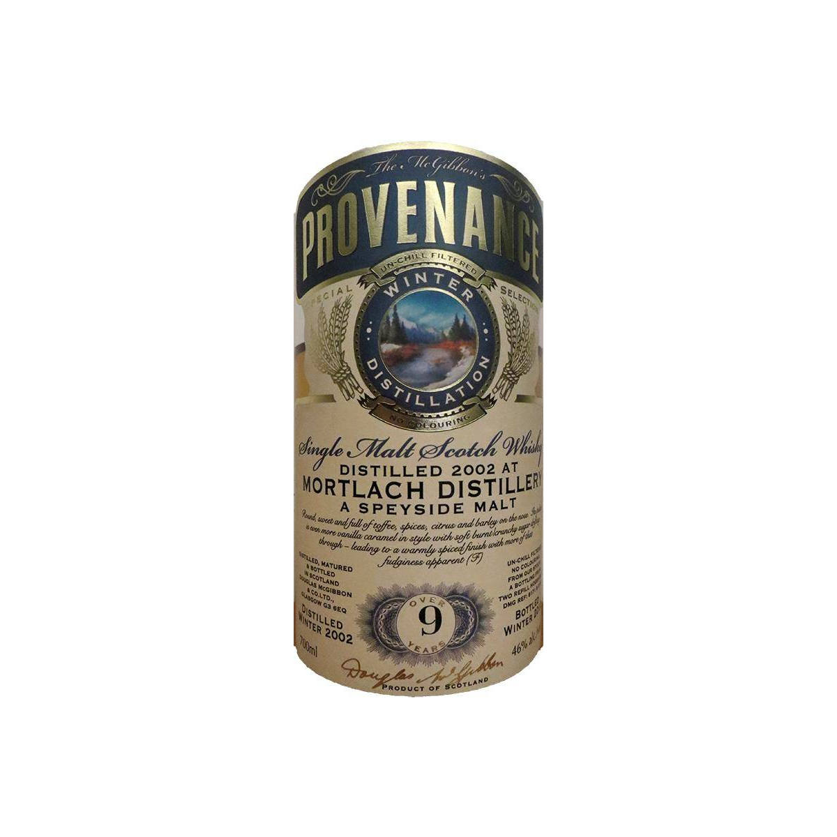 Mortlach McGibbon's Provenance 2002 9 Years Single Malt Whisky