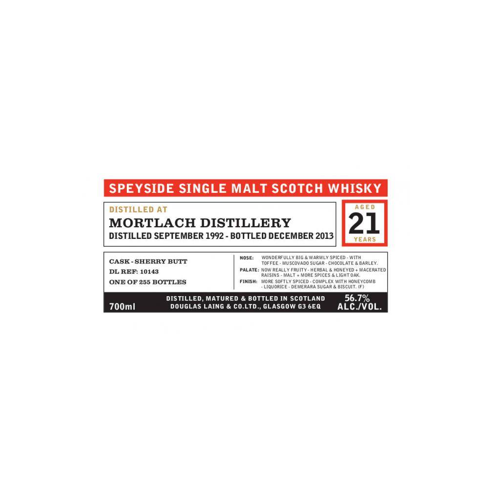 Mortlach 1992 21 Years Single Malt Whisky 2