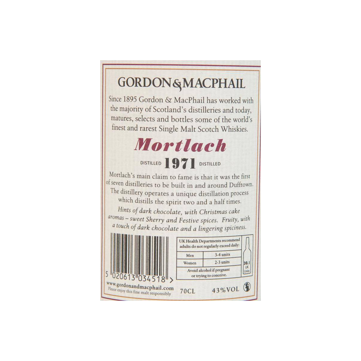 Mortlach 1971 40 Years Single Malt Whisky 2