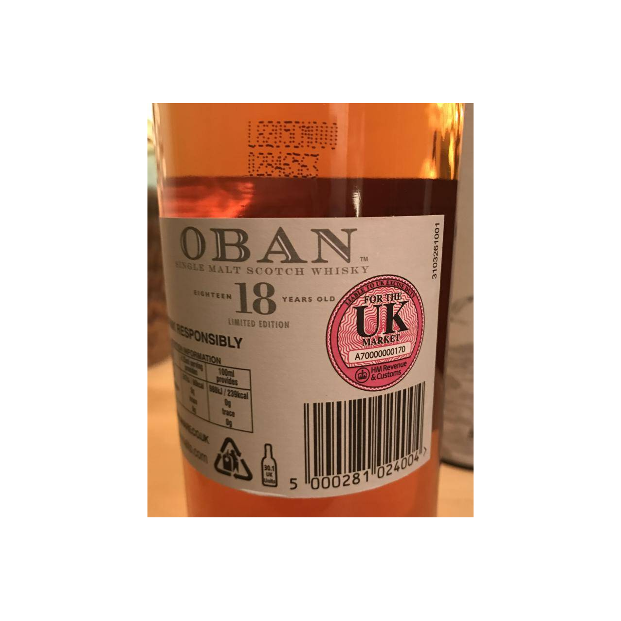 Oban Limited Edition 18 Years Single Malt Whisky 3