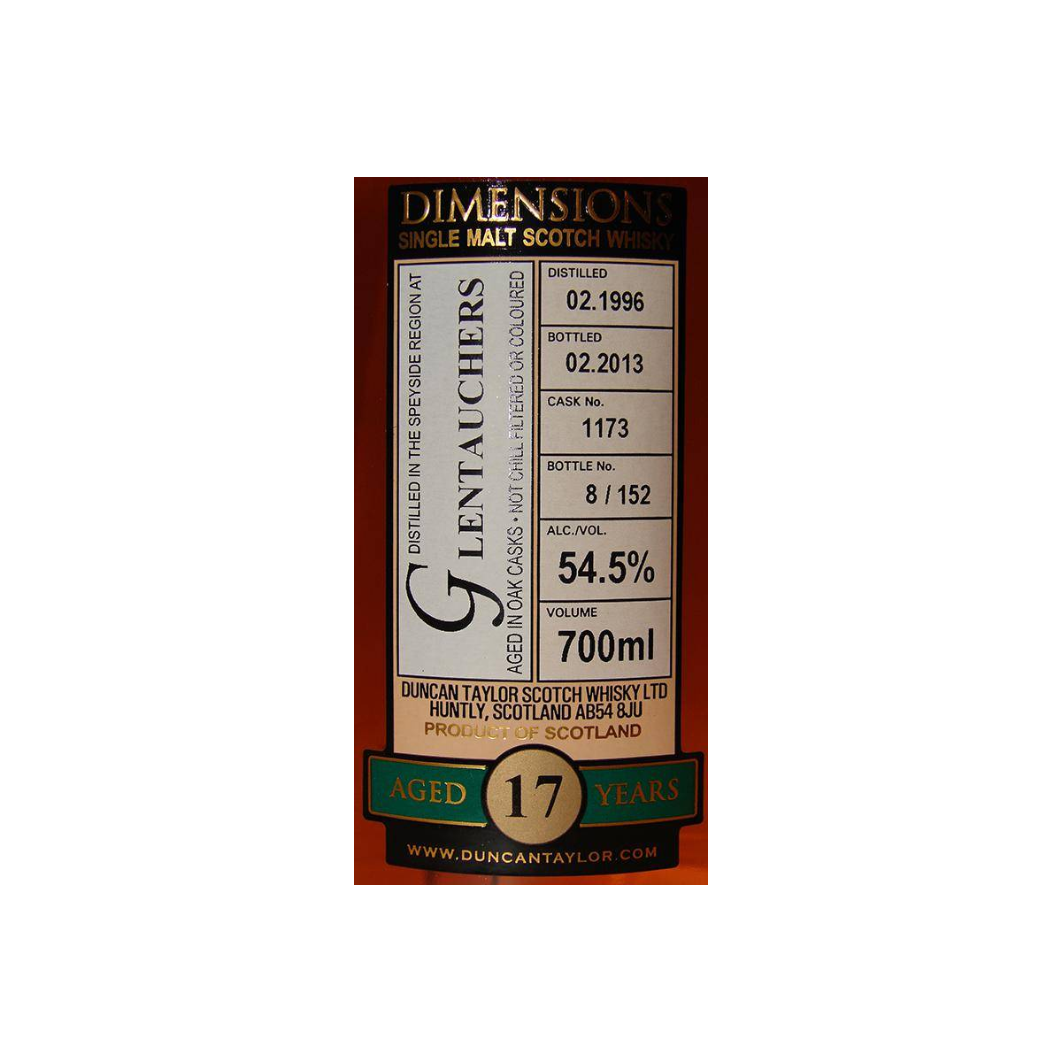 Glentauchers Dimensions 1996 17 Years Single Malt Whisky 2