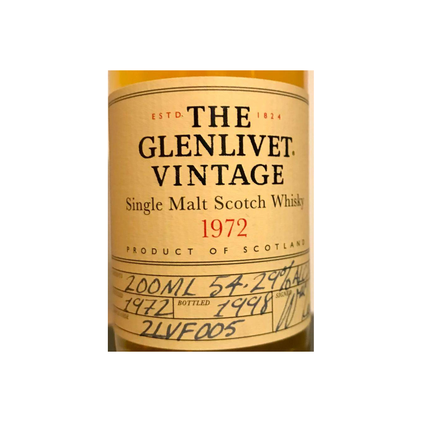 The Glenlivet 1972 26 Years Single Malt Whisky 2