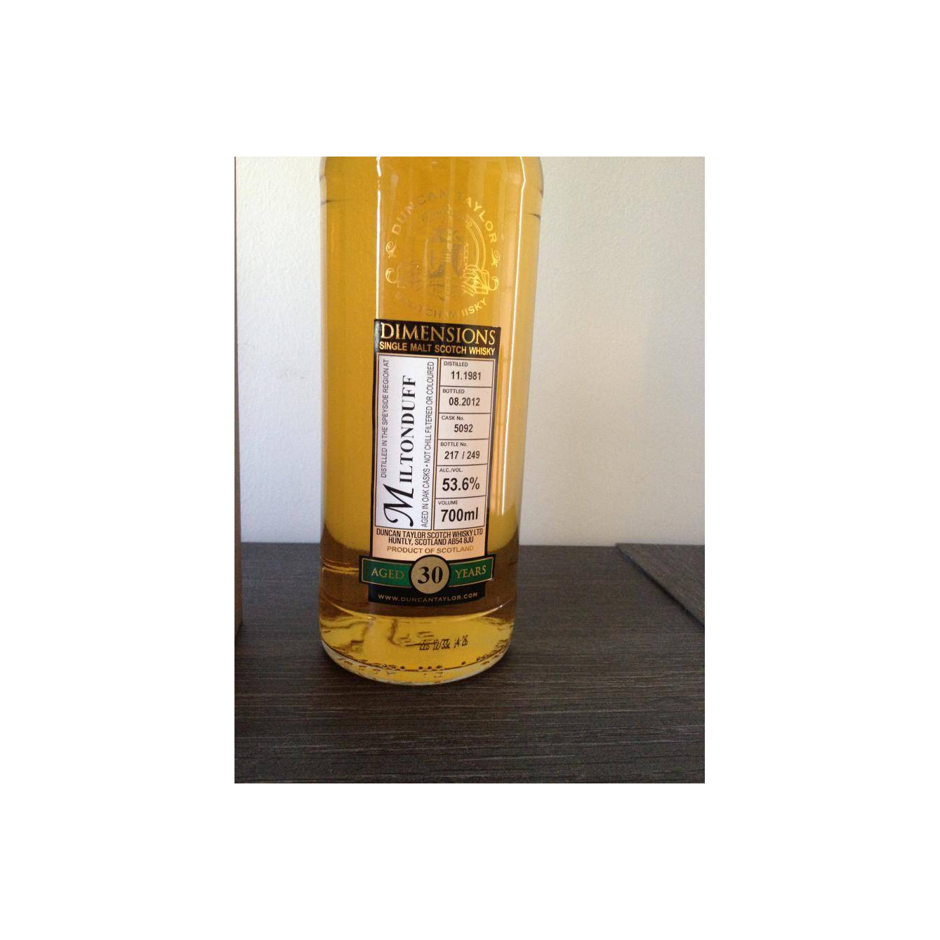Miltonduff Dimensions 1981 30 Years Single Malt Whisky 3