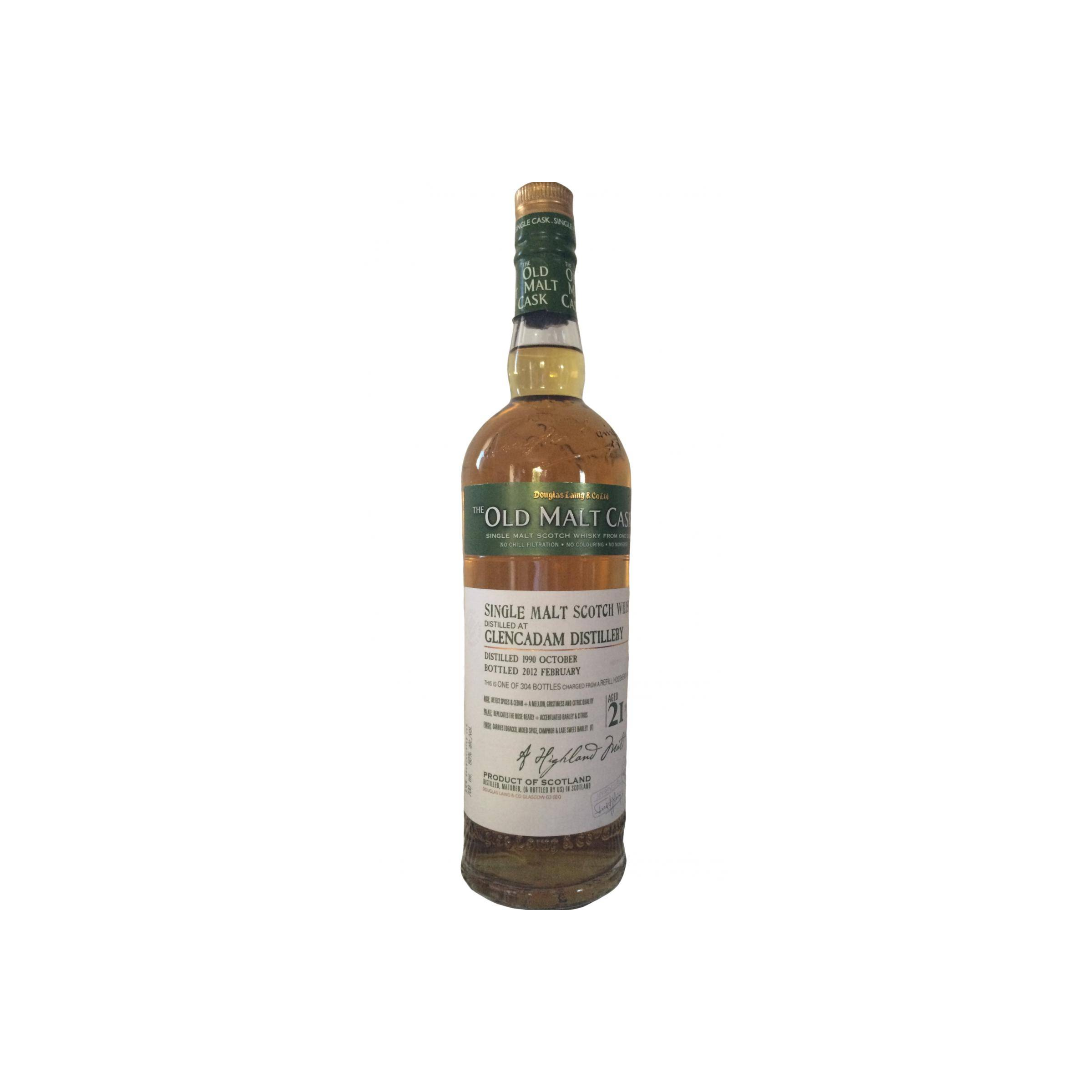 Glencadam Old Malt Cask 1990 21 Years Single Malt Whisky