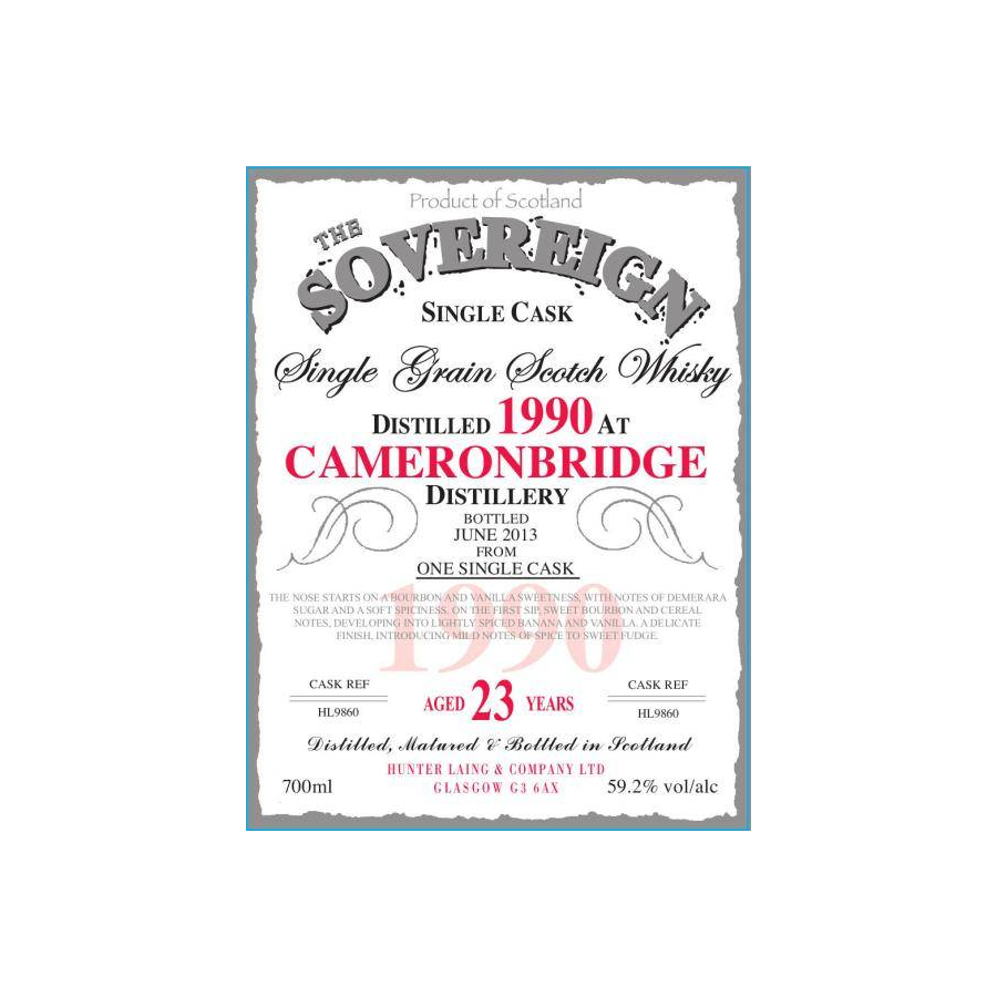 Cameronbridge 1990 23 Years Single Grain Whisky