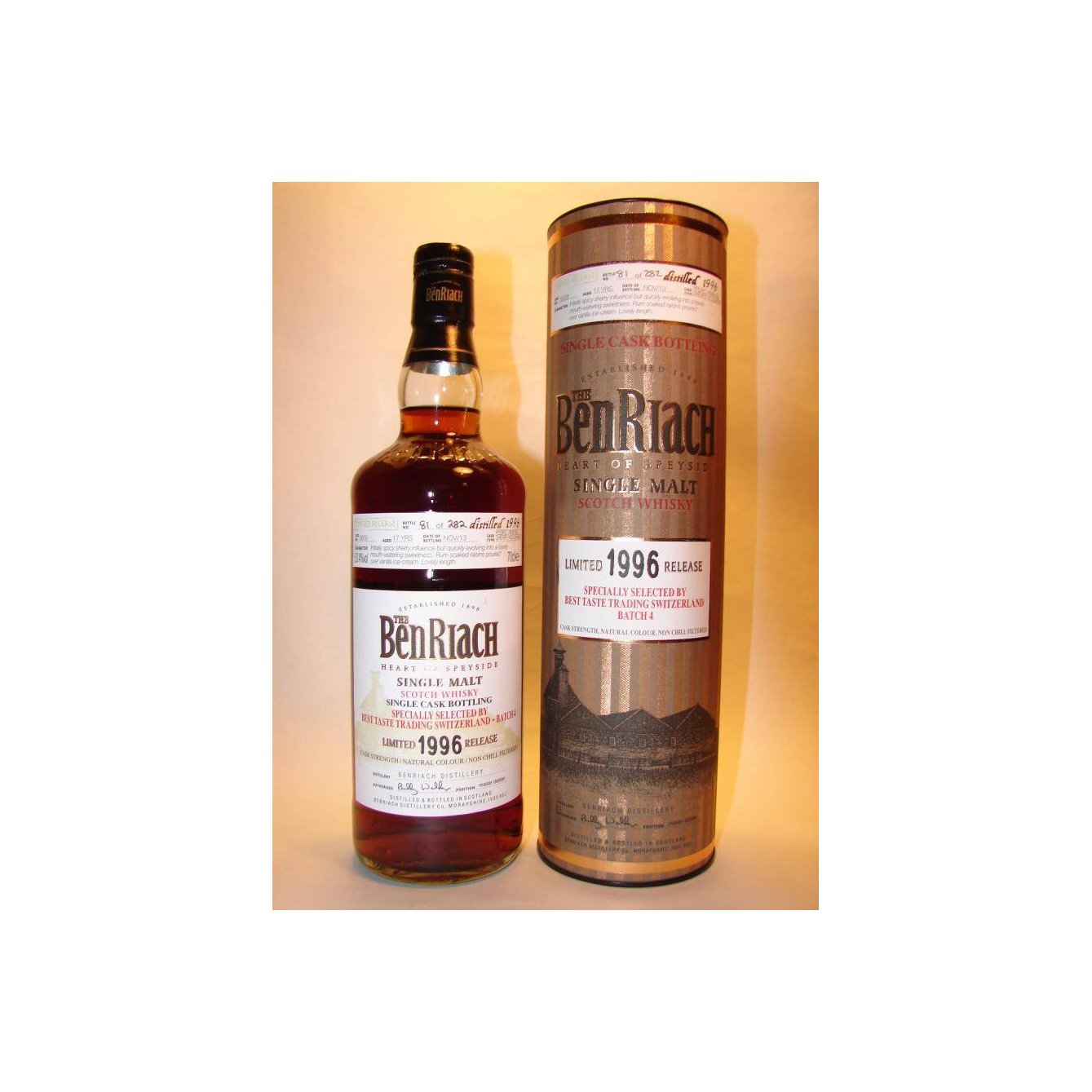 BenRiach Individual Cask Bottling 1996 17 Years Single Malt Whisky 3