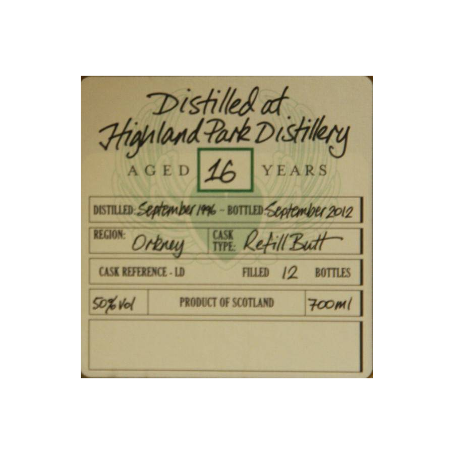 Highland Park 1996 16 Years Single Malt Whisky
