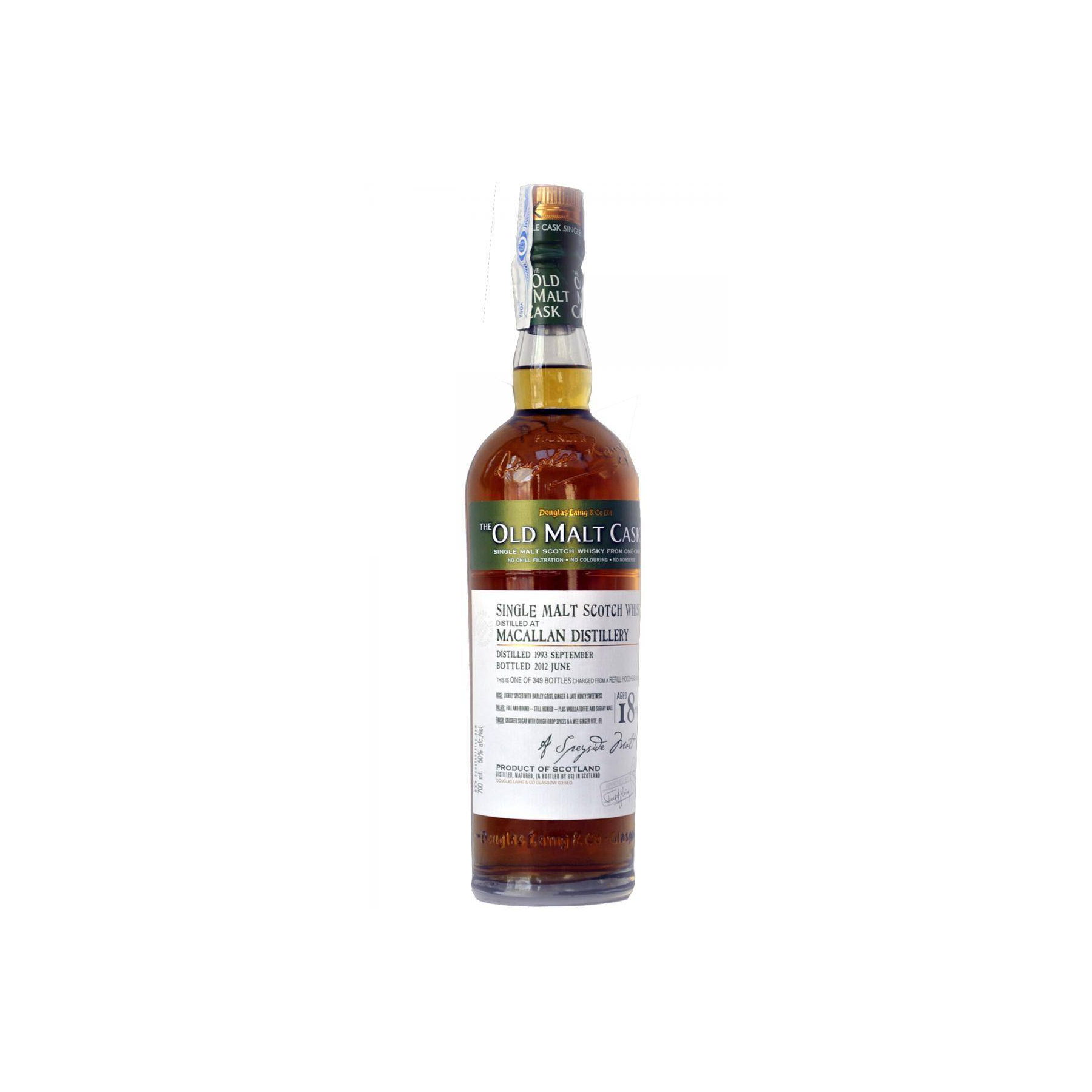 The Macallan Old Malt Cask 1993 18 Years Single Malt Whisky