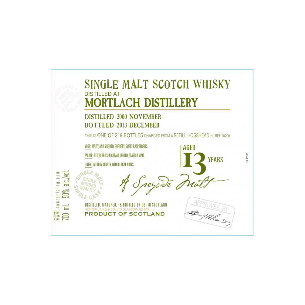 Mortlach Old Malt Cask 2000 13 Years Single Malt Whisky