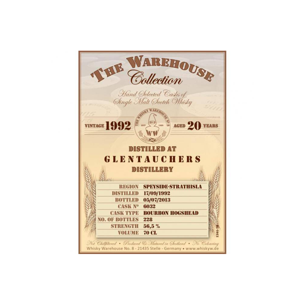 Glentauchers 1992 20 Years Single Malt Whisky