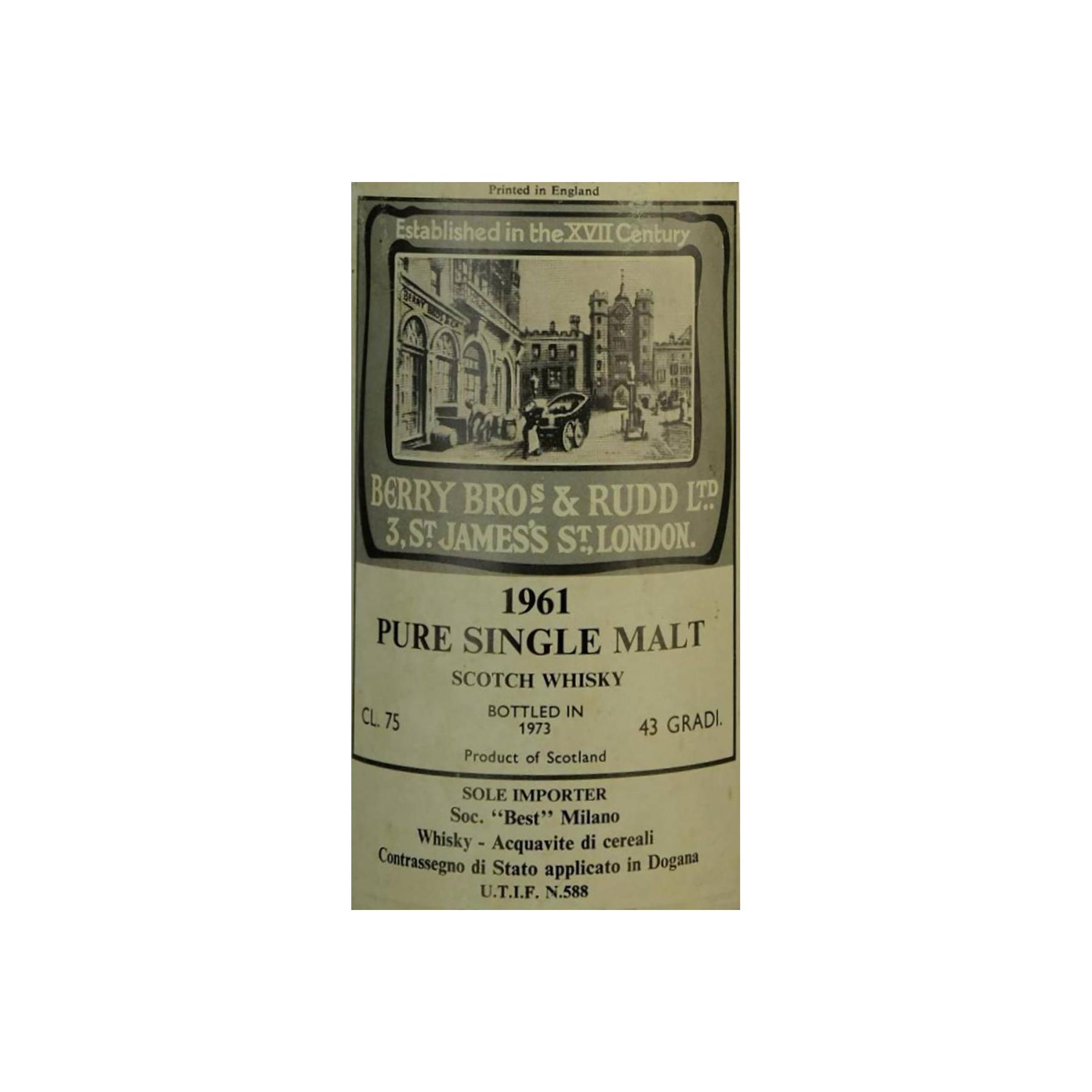 Berry Bros. & Rudd 1961 12 Years Single Malt Whisky 2