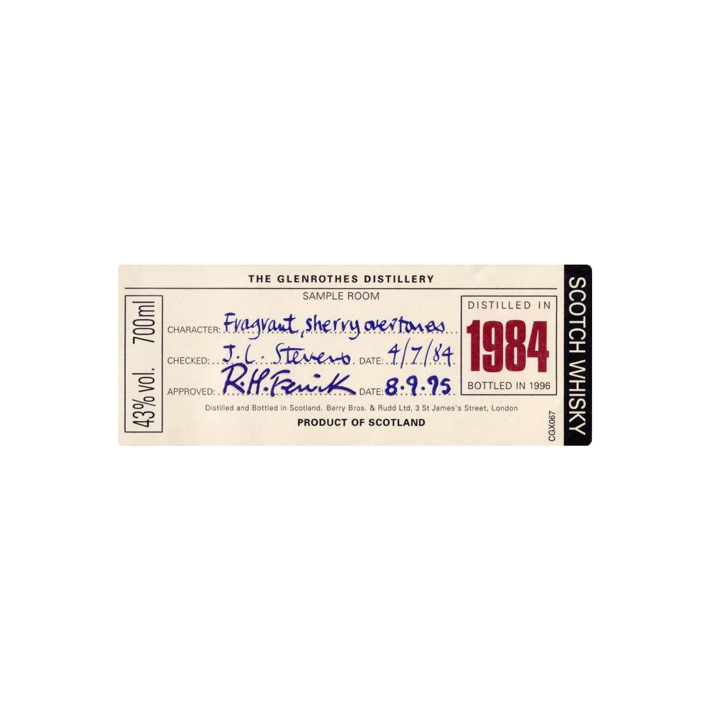 The Glenrothes 1984 11 Years Single Malt Whisky 2