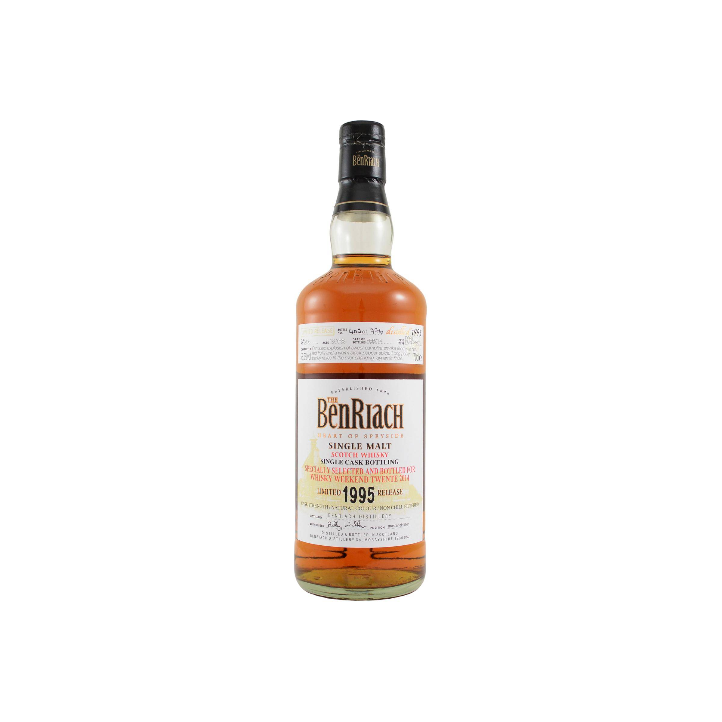 BenRiach Individual Cask Bottling 1995 18 Years Single Malt Whisky