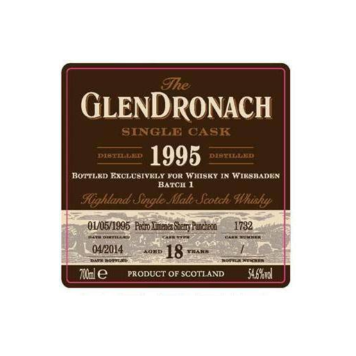 GlenDronach Single Cask 1995 18 Years Single Malt Whisky 4