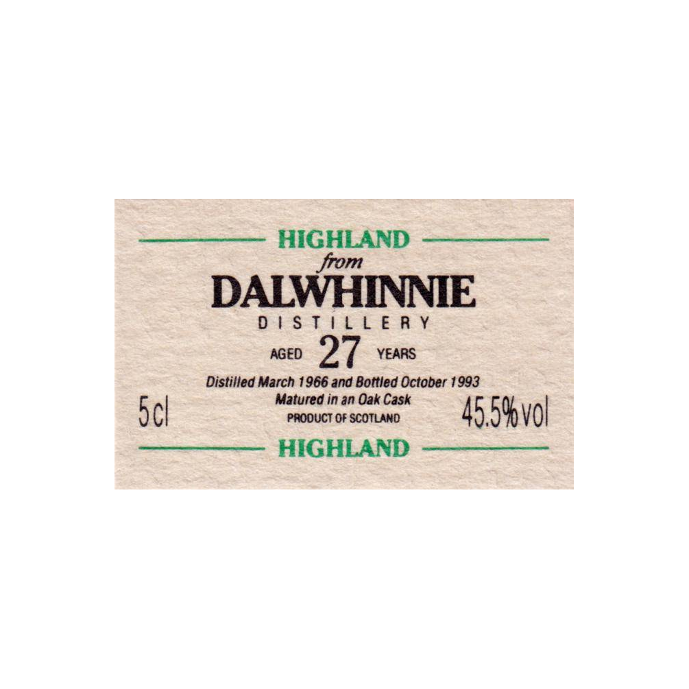 Dalwhinnie Authentic Collection 1966 27 Years Single Malt Whisky 3