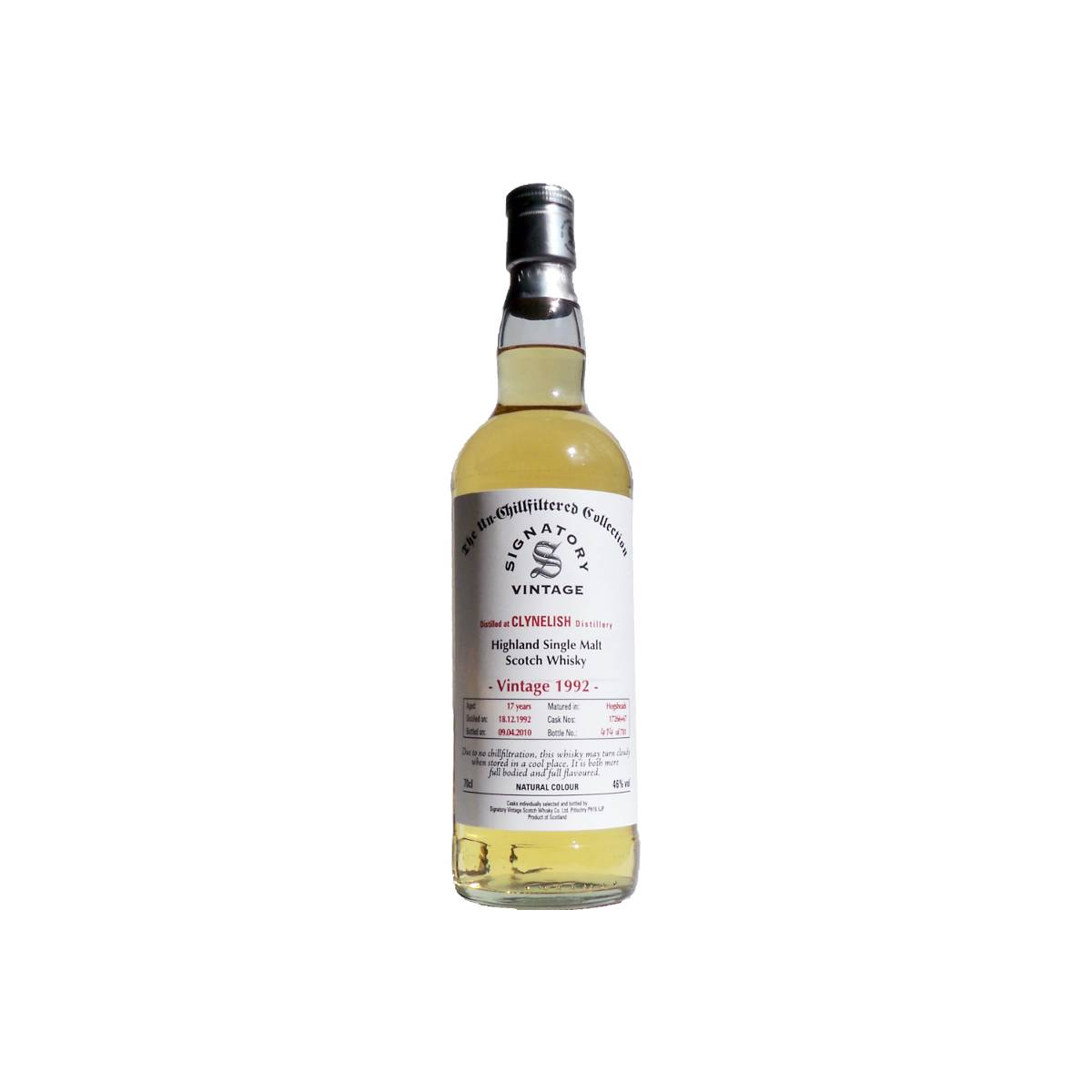 Clynelish The Un-Chillfiltered Collection 1992 17 Years Single Malt Whisky