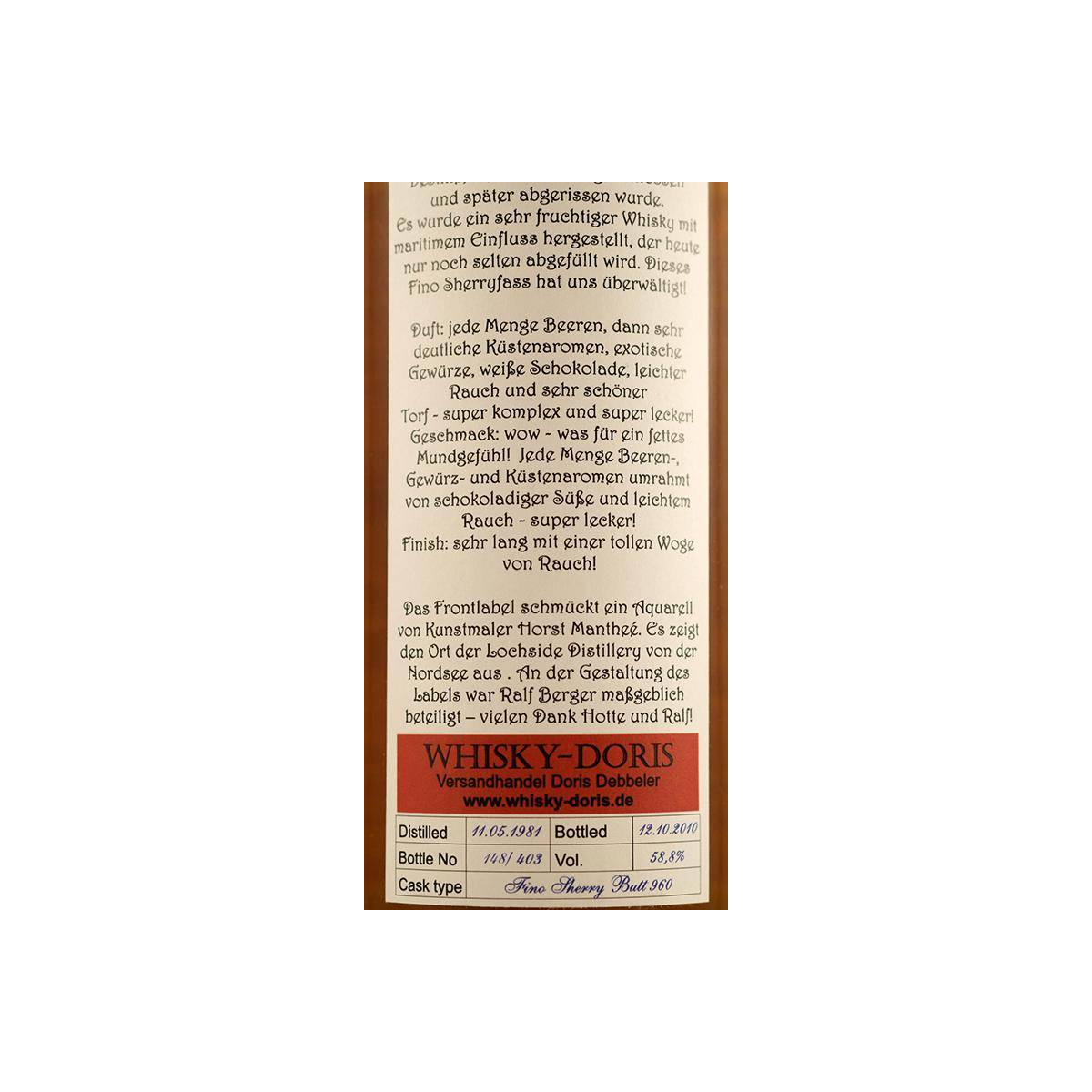 Lochside 1981 29 Years Single Malt Whisky 3