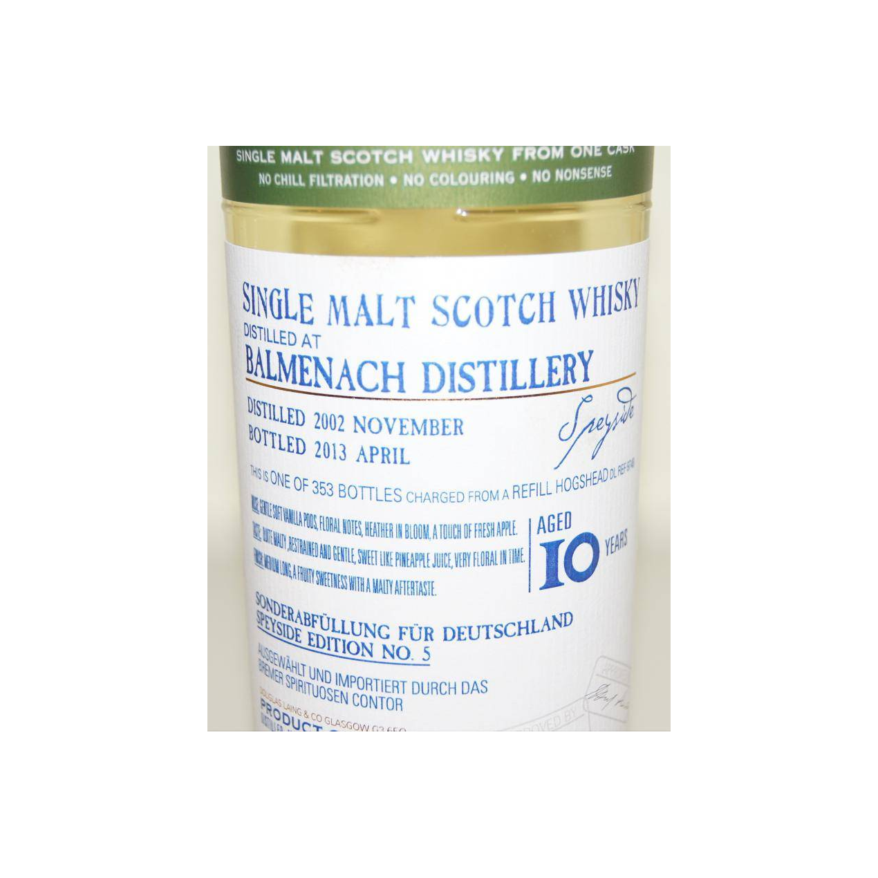 Balmenach 2002 10 Years Single Malt Whisky 2