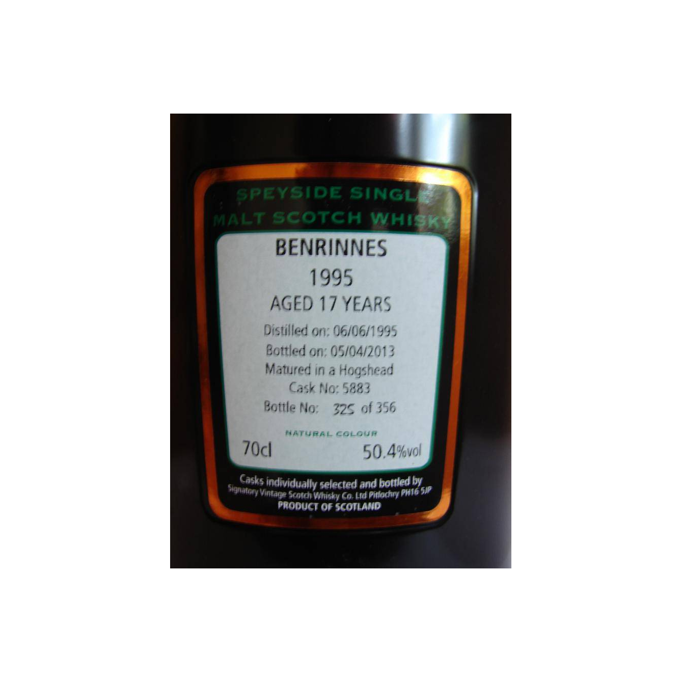 Benrinnes Cask Strength Collection 1995 17 Years Single Malt Whisky 2