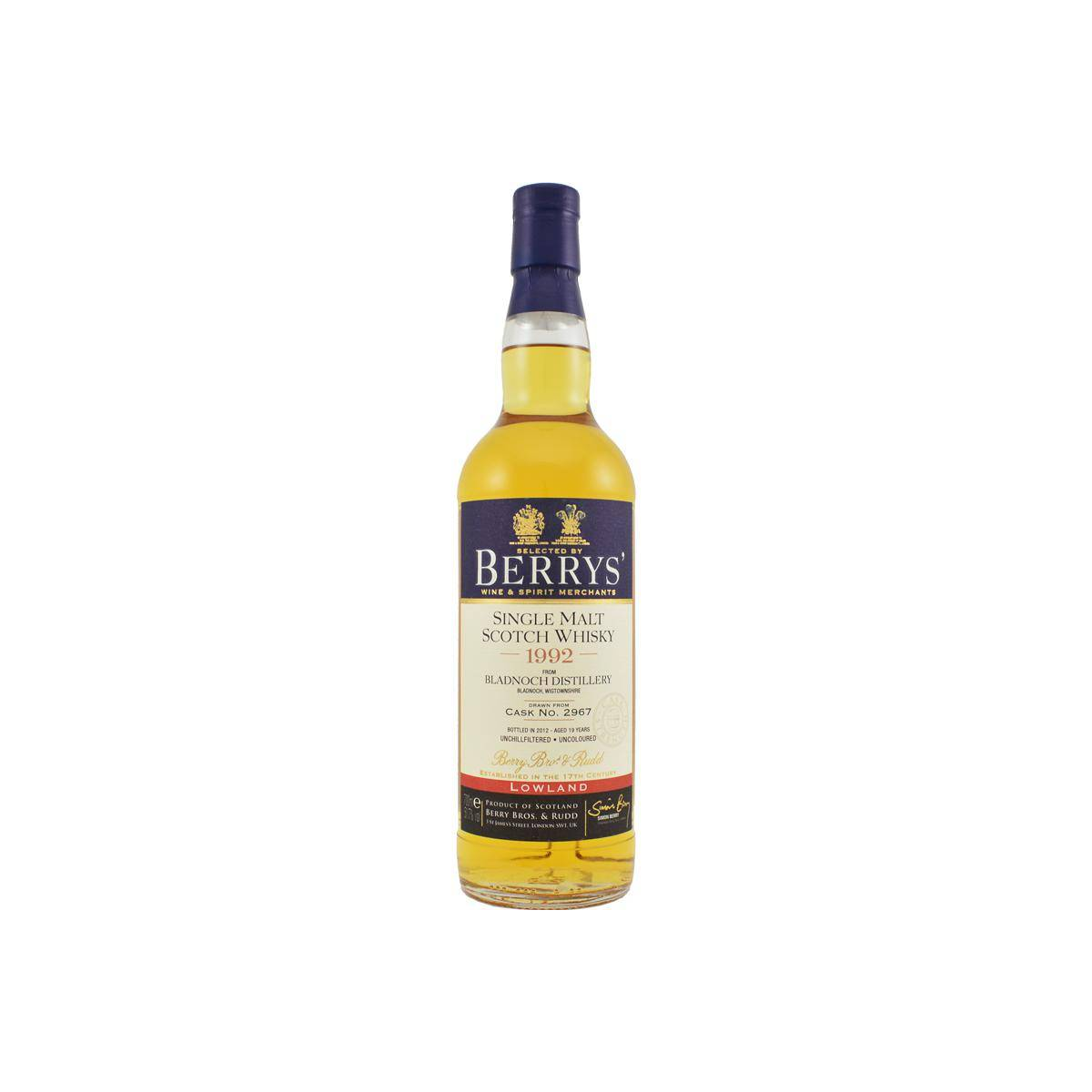 Bladnoch 1992 19 Years Single Malt Whisky
