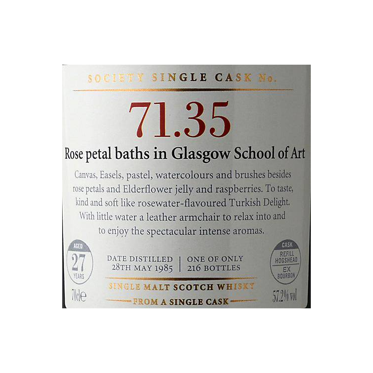The Scotch Malt Whisky Society 1985 27 Years Single Malt Whisky