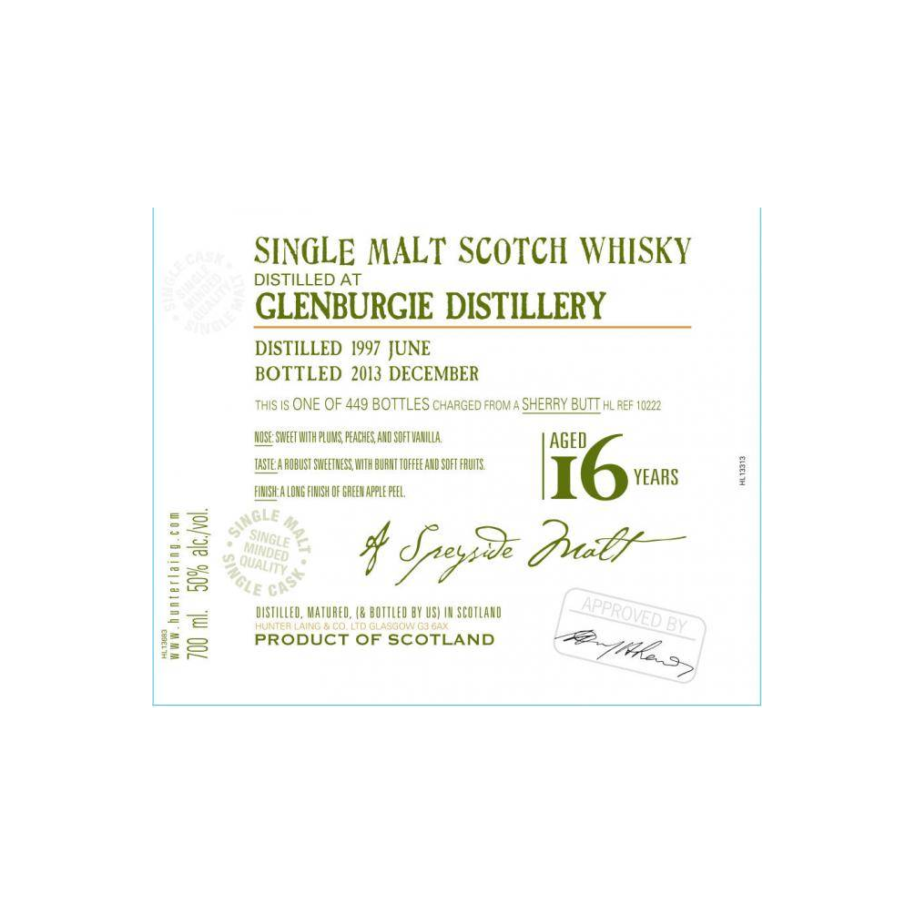Glenburgie Old Malt Cask 1997 16 Years Single Malt Whisky 3