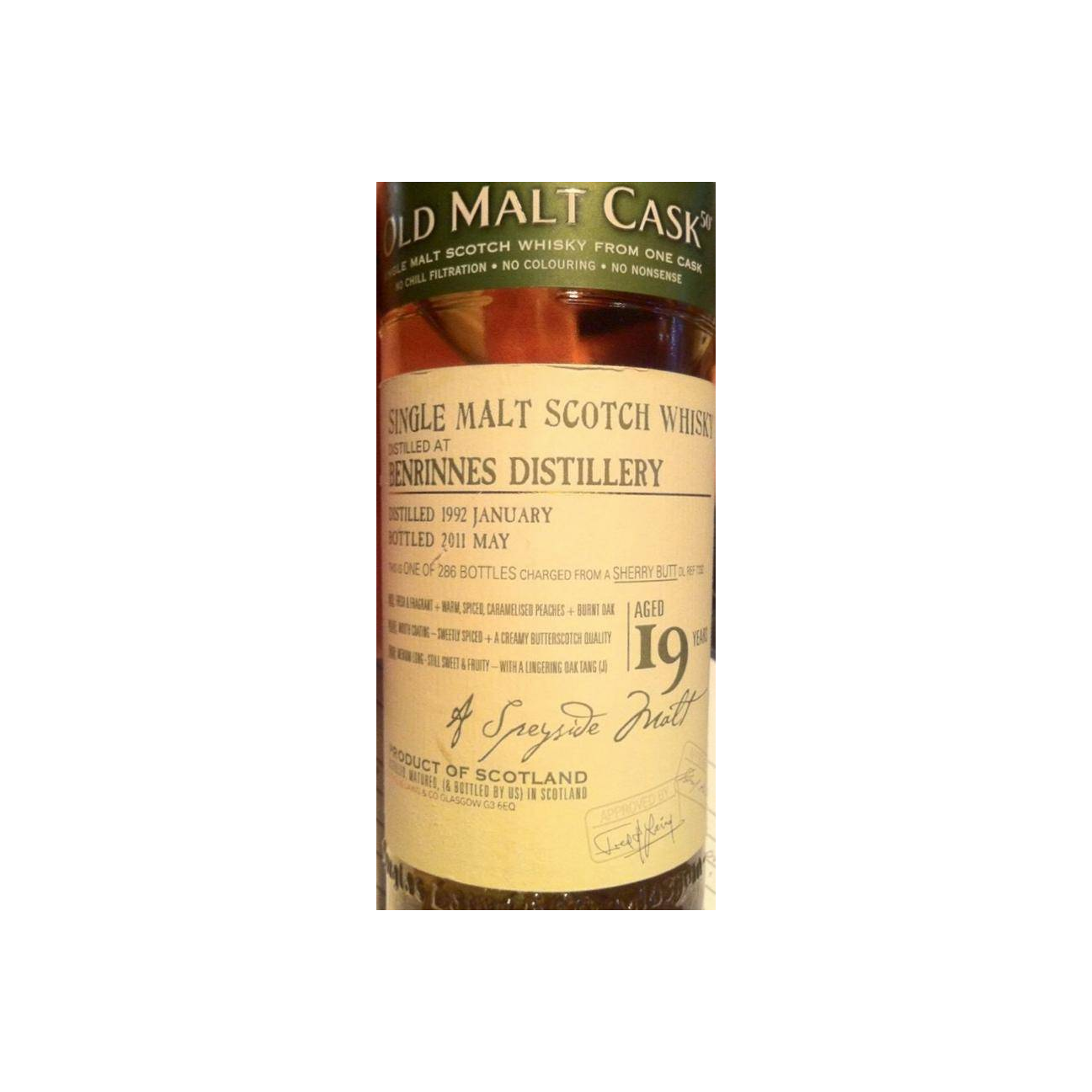 Benrinnes Old Malt Cask 1992 19 Years Single Malt Whisky 3
