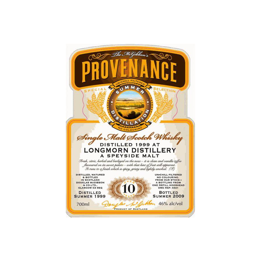 Longmorn McGibbon's Provenance 1999 10 Years Single Malt Whisky
