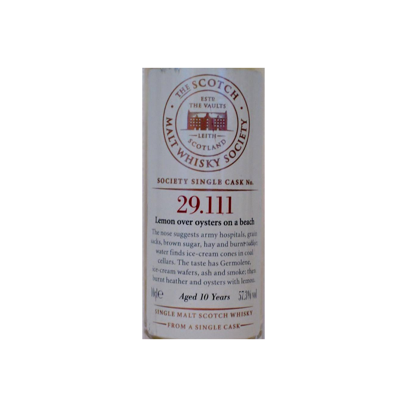 The Scotch Malt Whisky Society 2001 10 Years Single Malt Whisky
