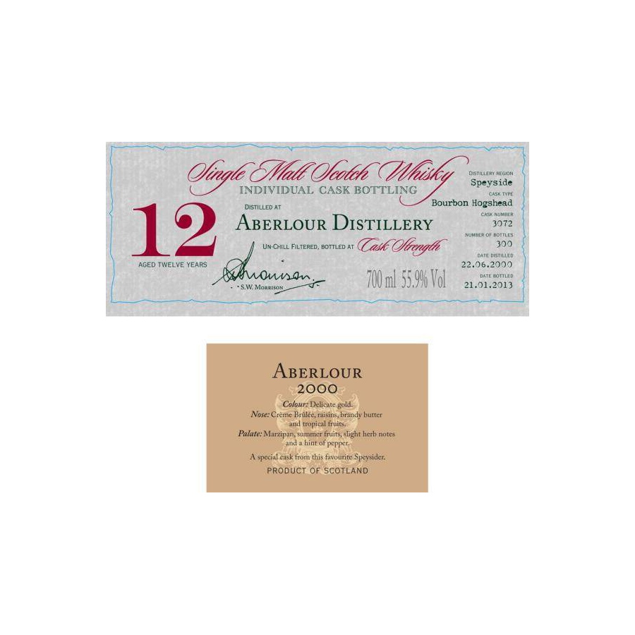Aberlour Individual Cask Bottling 2000 12 Years Single Malt Whisky 2