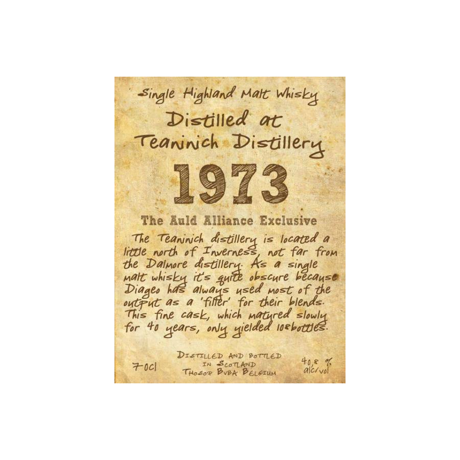 Teaninich 1973 40 Years Single Malt Whisky