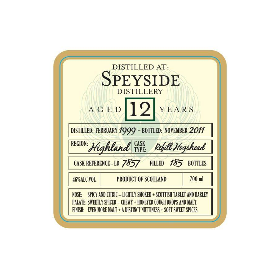 Spey 1999 12 Years Single Malt Whisky