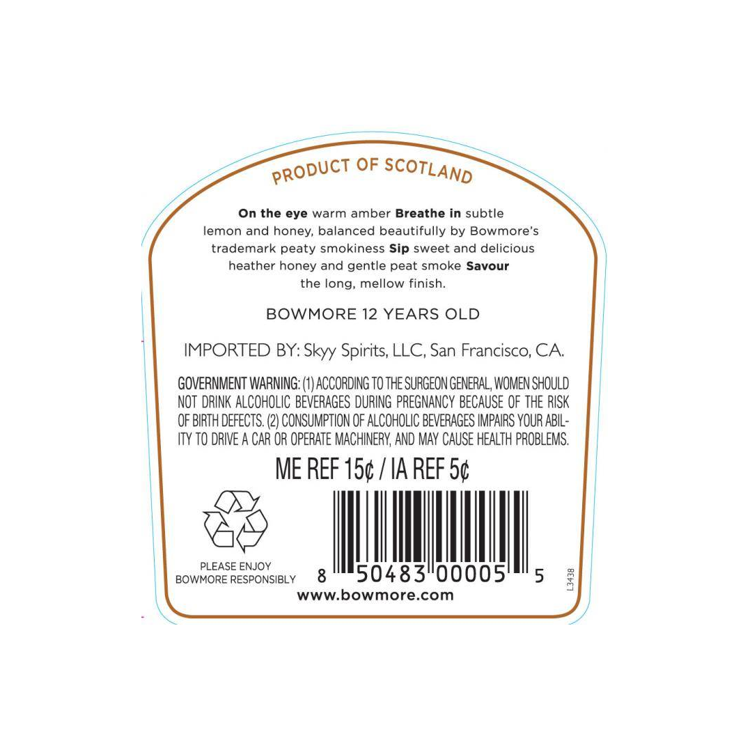 Bowmore 12 Years Single Malt Whisky 3