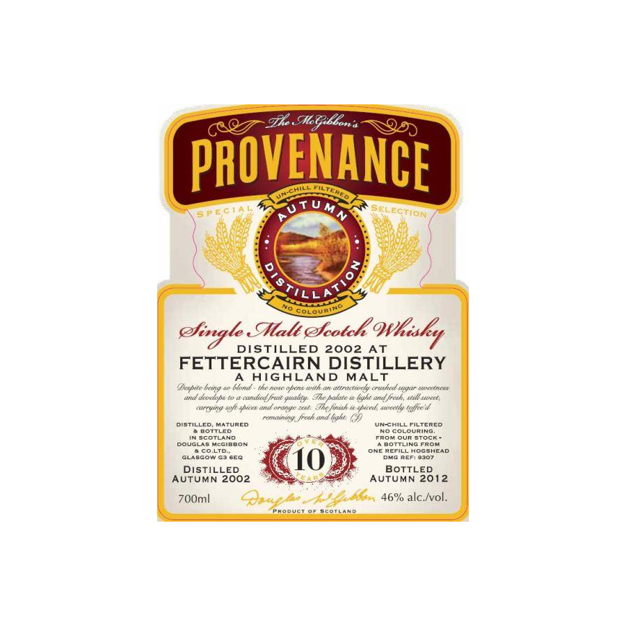 Fettercairn McGibbon's Provenance 2002 10 Years Single Malt Whisky