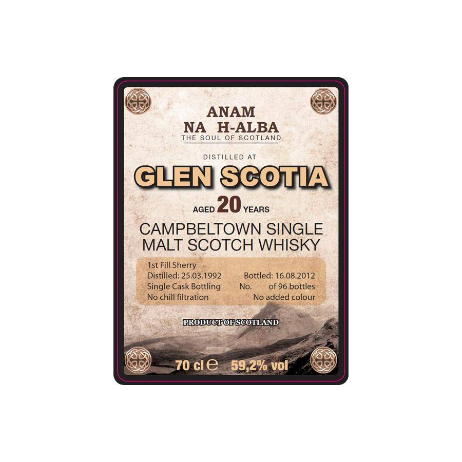 Glen Scotia 1992 20 Years Single Malt Whisky 2