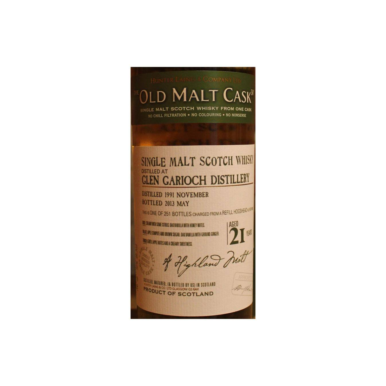 Glen Garioch Old Malt Cask 1991 21 Years Single Malt Whisky 2