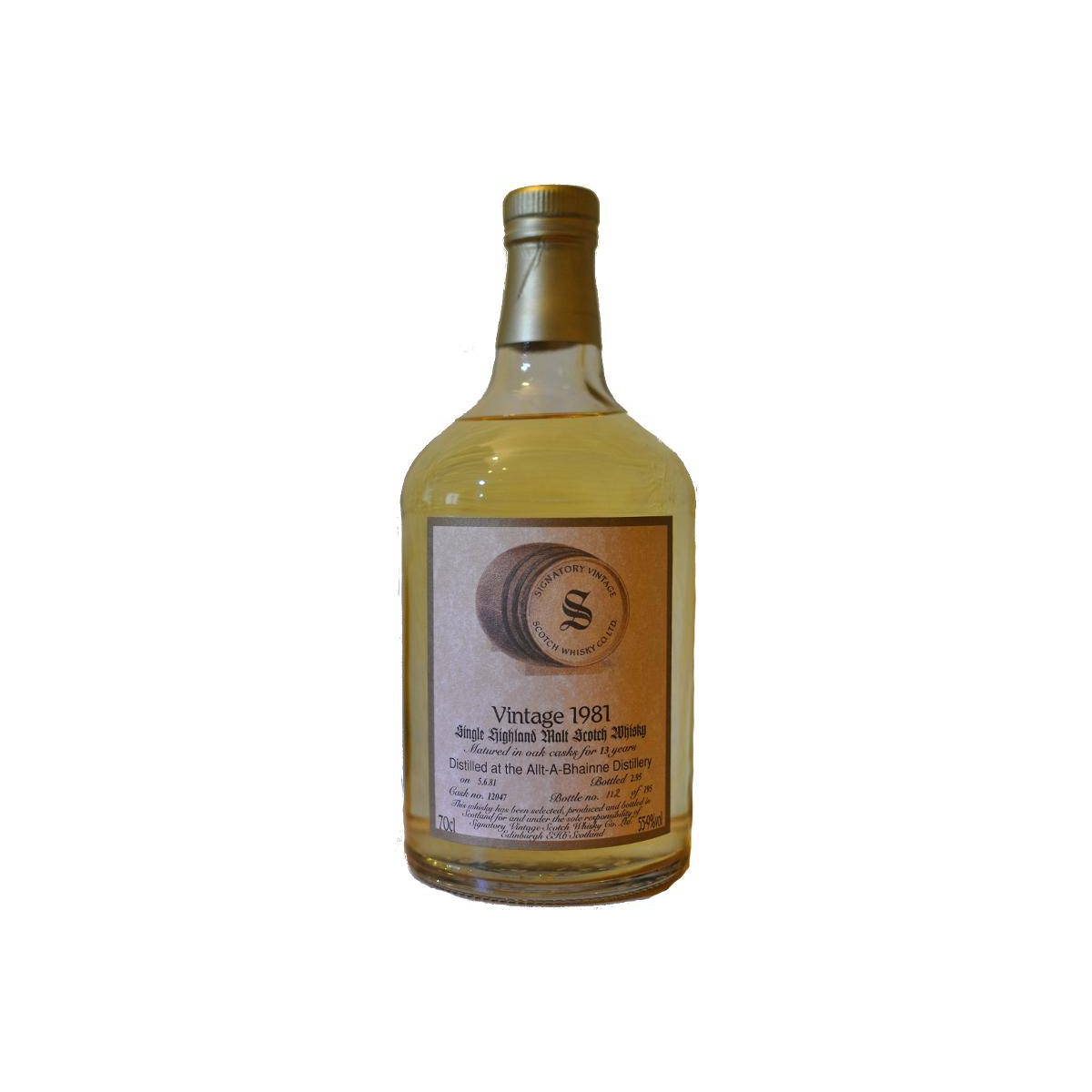 Allt-A-Bhainne Vintage Collection - Dumpy 1981 13 Years Single Malt Whisky