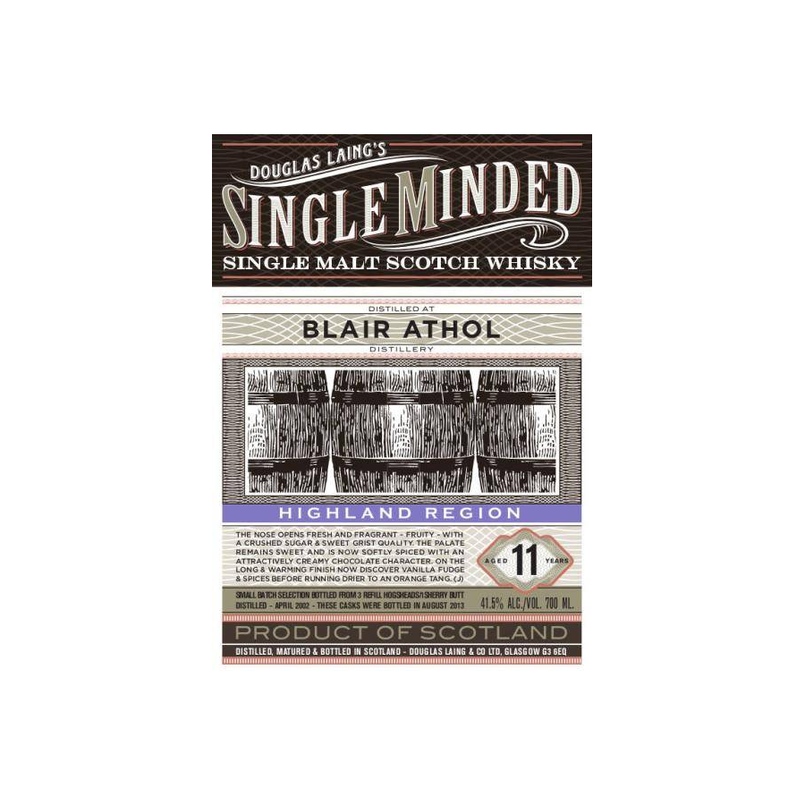 Blair Athol 2002 11 Years Single Malt Whisky