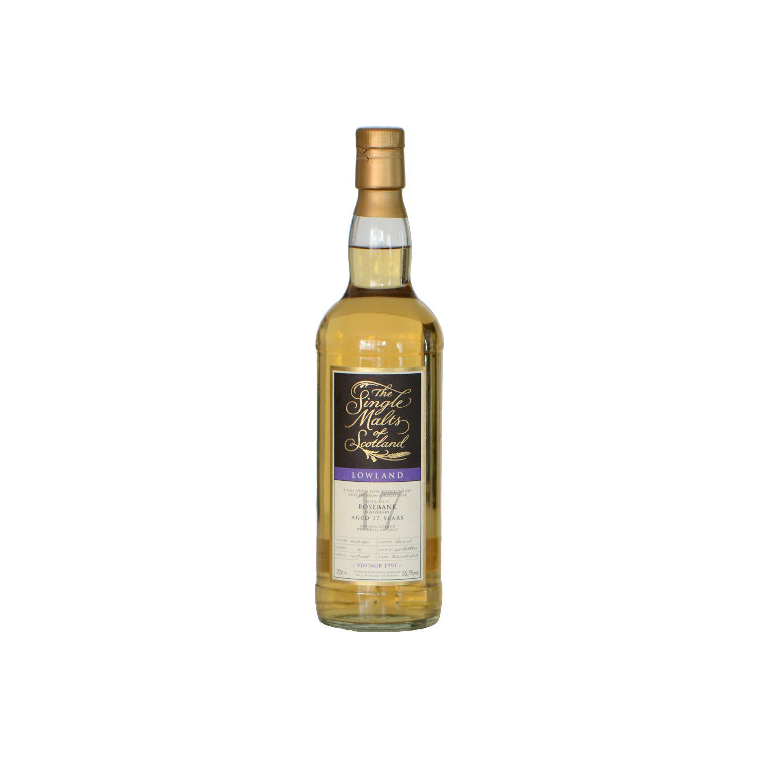 Rosebank The Single Malts of Scotland 1991 17 Years Single Malt Whisky