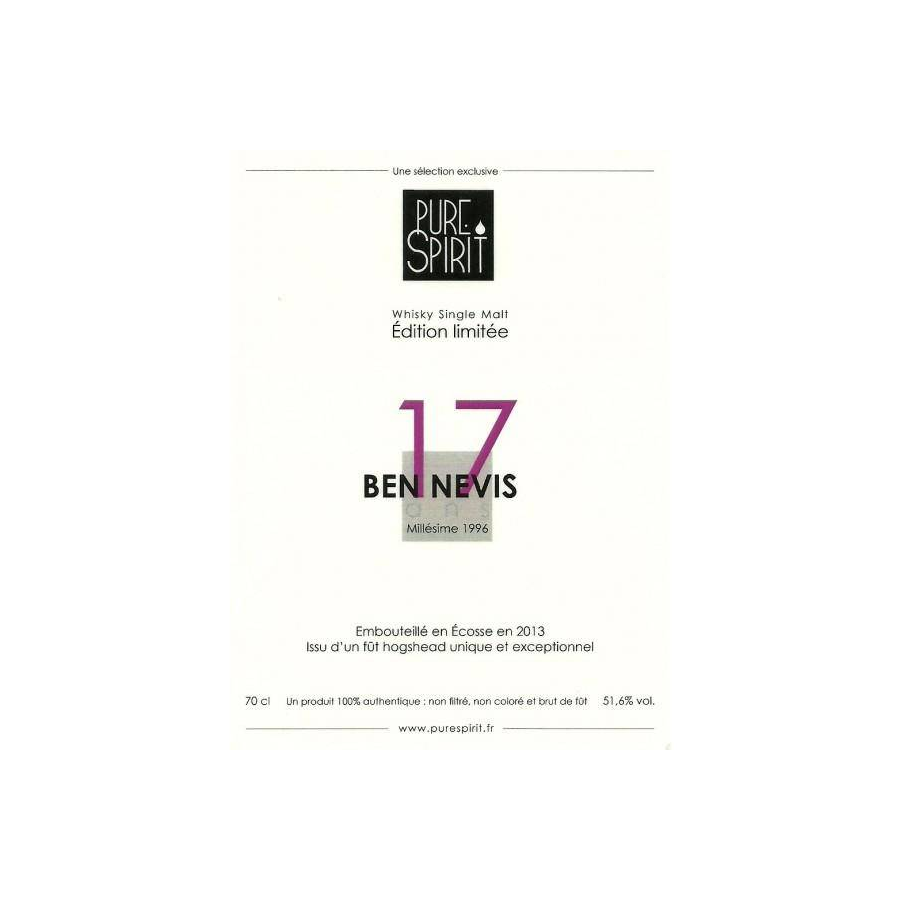 Ben Nevis 1996 17 Years Single Malt Whisky 2