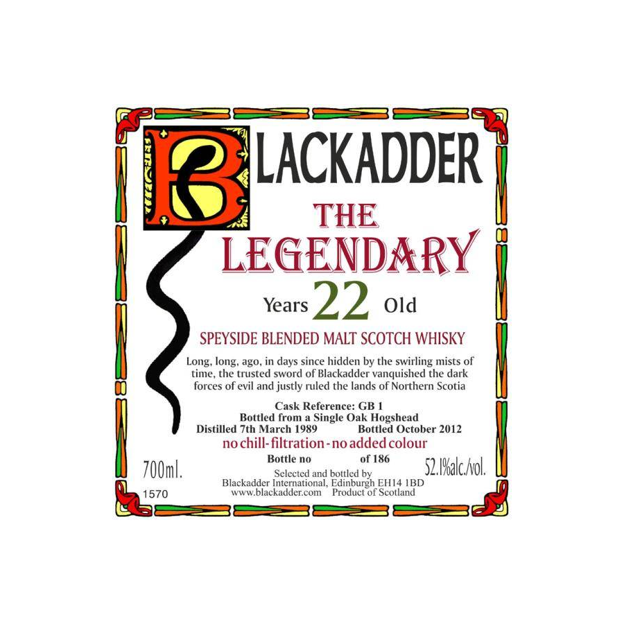Blackadder 1989 22 Years Single Malt Whisky