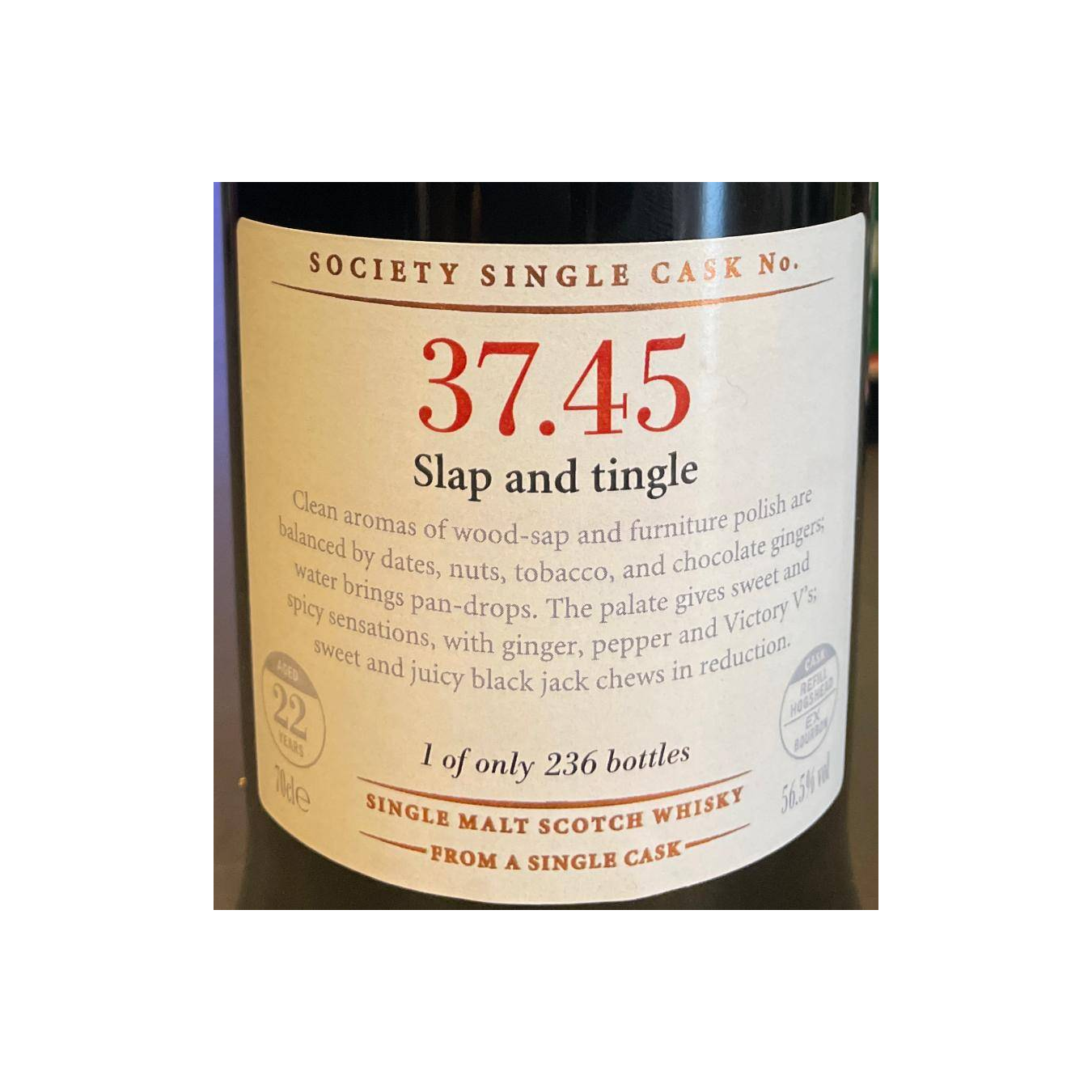 The Scotch Malt Whisky Society 1987 22 Years Single Malt Whisky