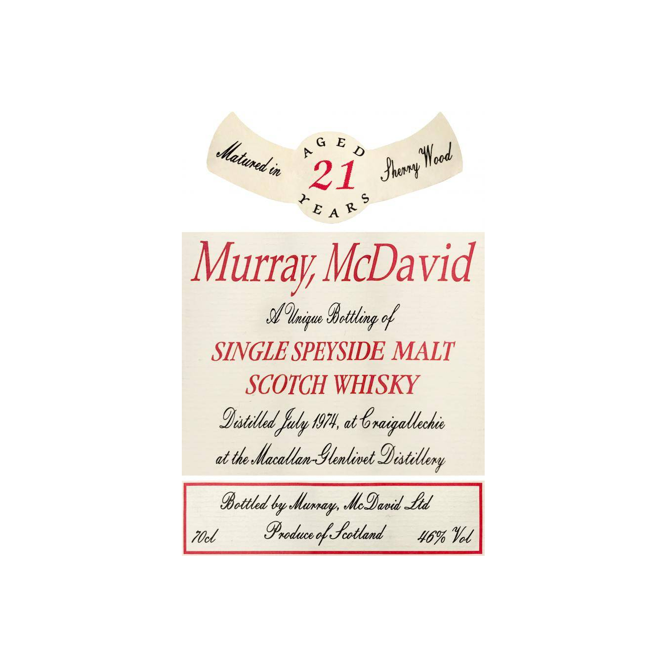 The Macallan 1974 21 Years Single Malt Whisky 3