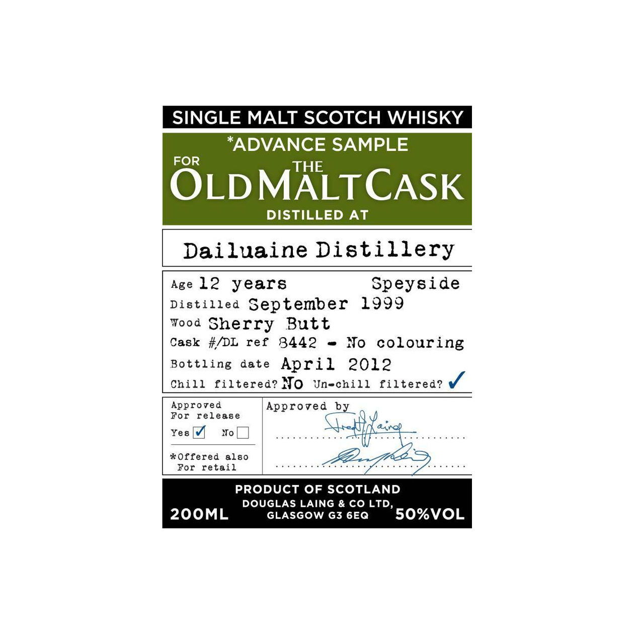 Dailuaine 1999 12 Years Single Malt Whisky