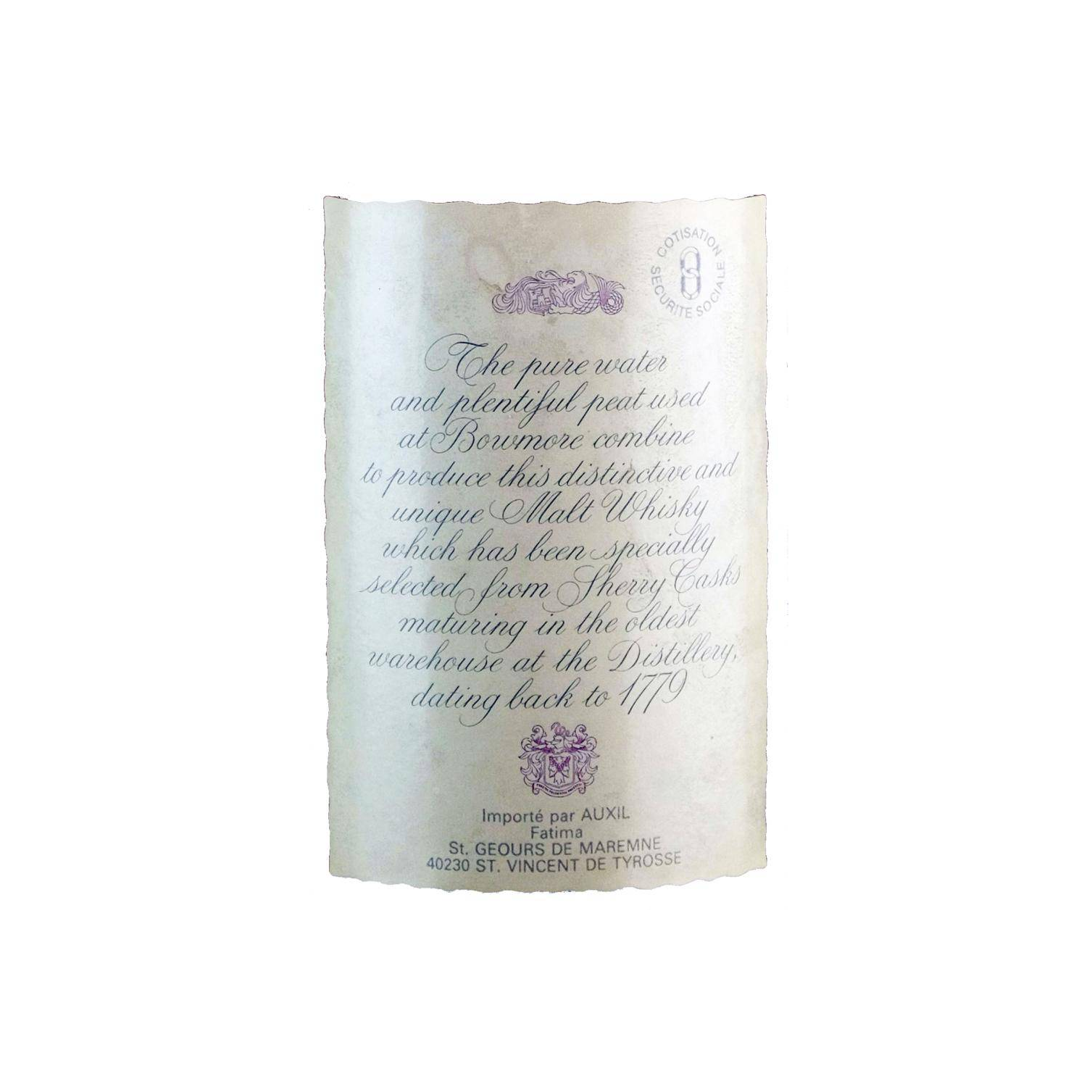 Bowmore 1966 Single Malt Whisky 3