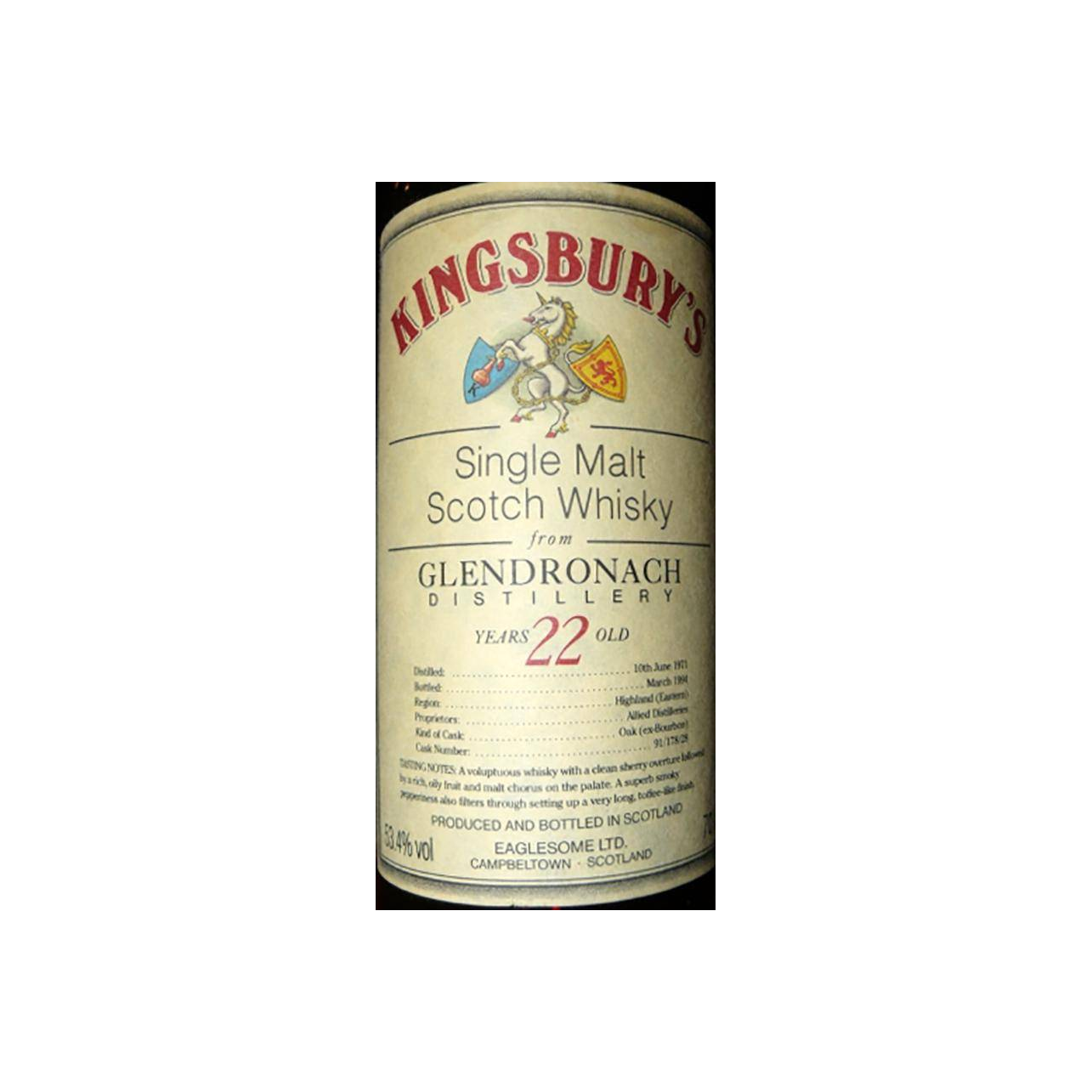 GlenDronach 1971 22 Years Single Malt Whisky