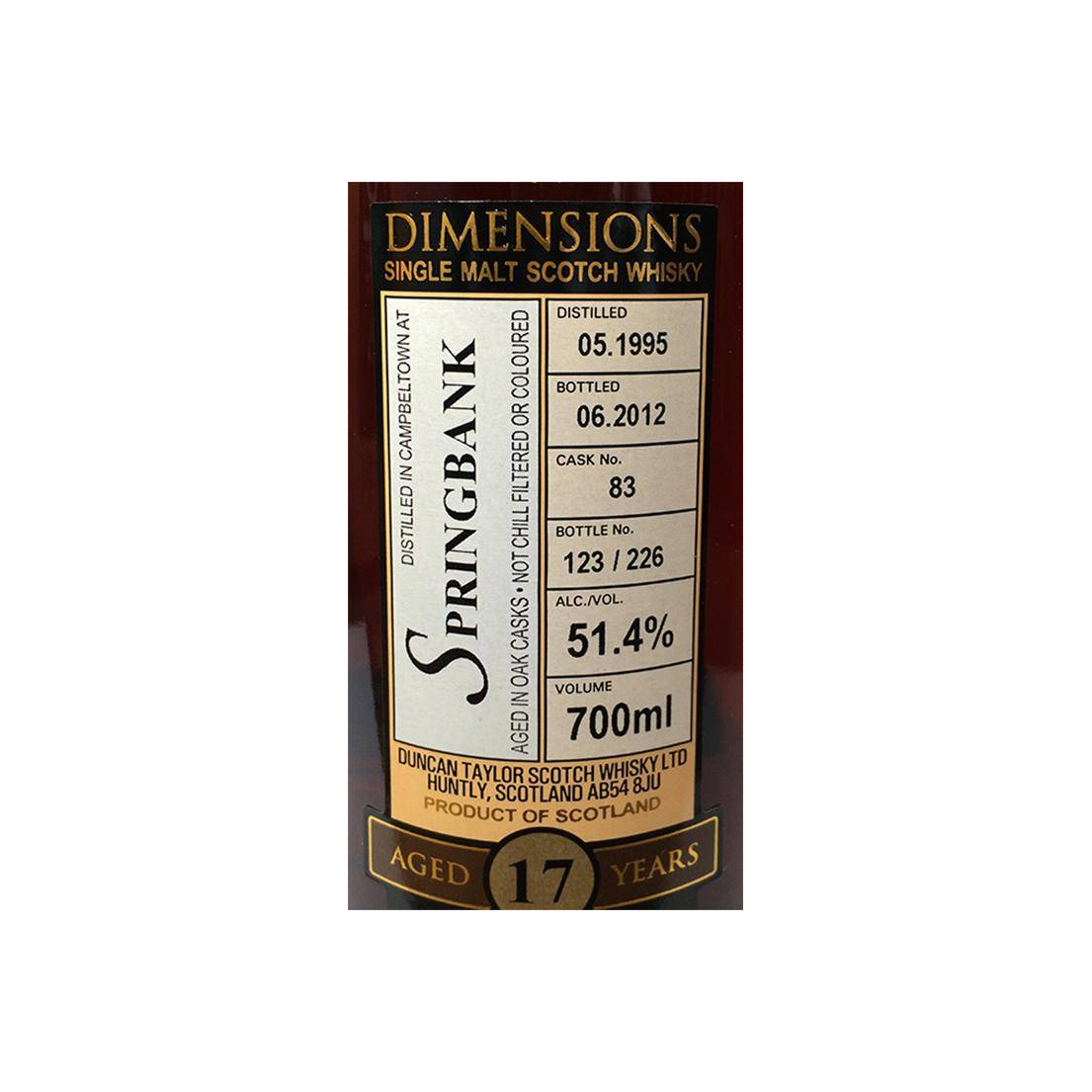 Springbank Dimensions 1995 17 Years Single Malt Whisky 2