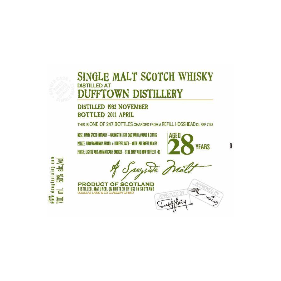 Dufftown Old Malt Cask 1982 28 Years Single Malt Whisky 2