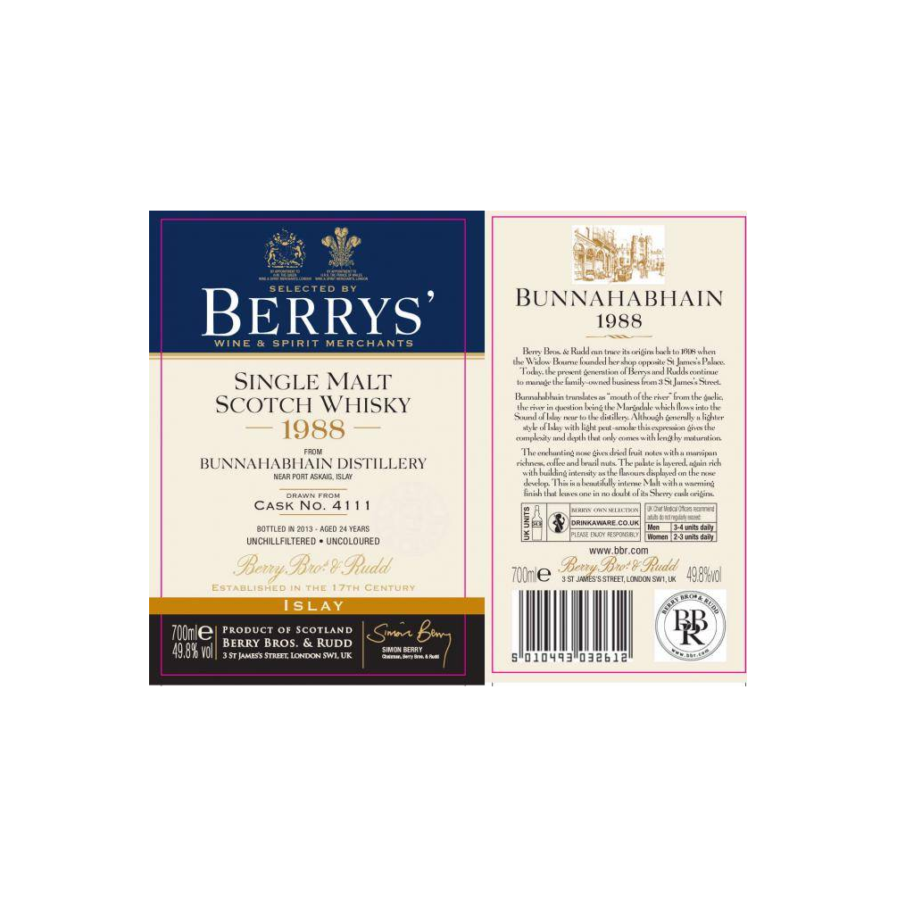 Bunnahabhain 1988 24 Years Single Malt Whisky 2